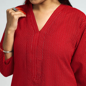 Buy Running Stitch Cotton Long Kurta Online at iTokri.com
