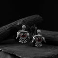 Maroon - saanjh bela parrot & bloom oxidised earrings