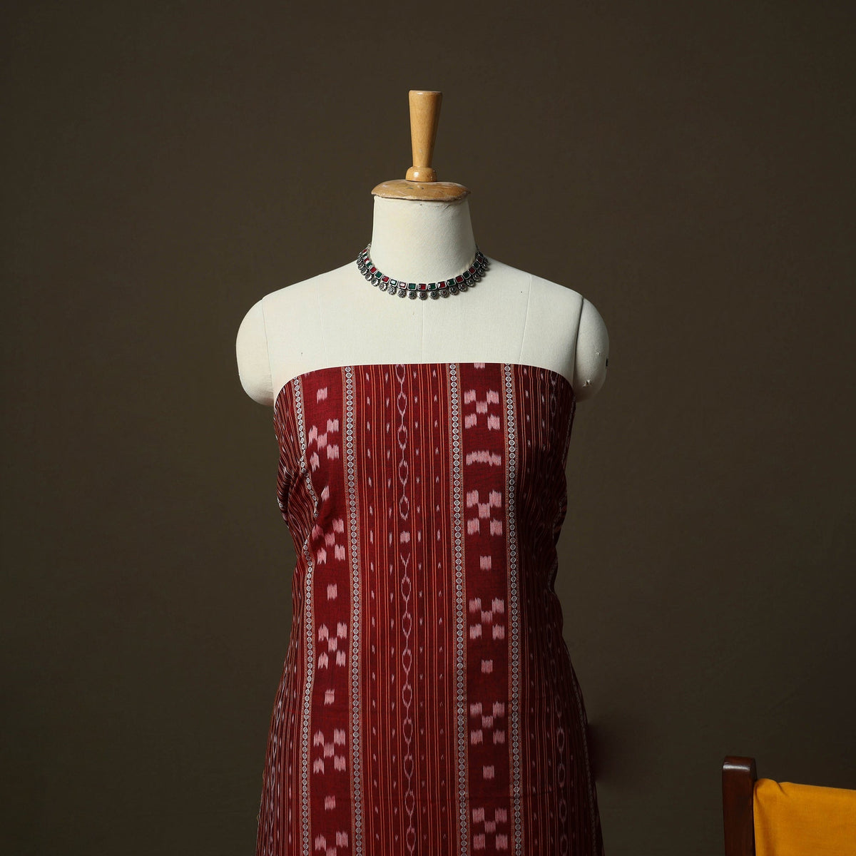 Sambalpuri ikat cotton 3pc unstitched dress material suit