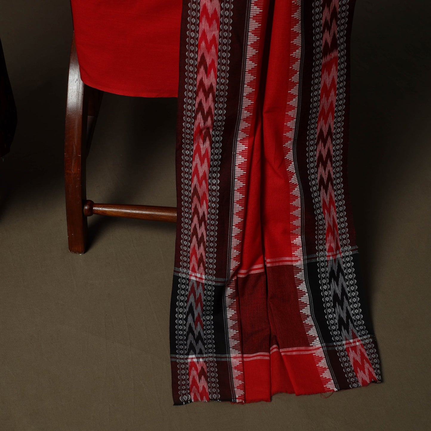 Sambalpuri ikat cotton 3pc unstitched dress material suit