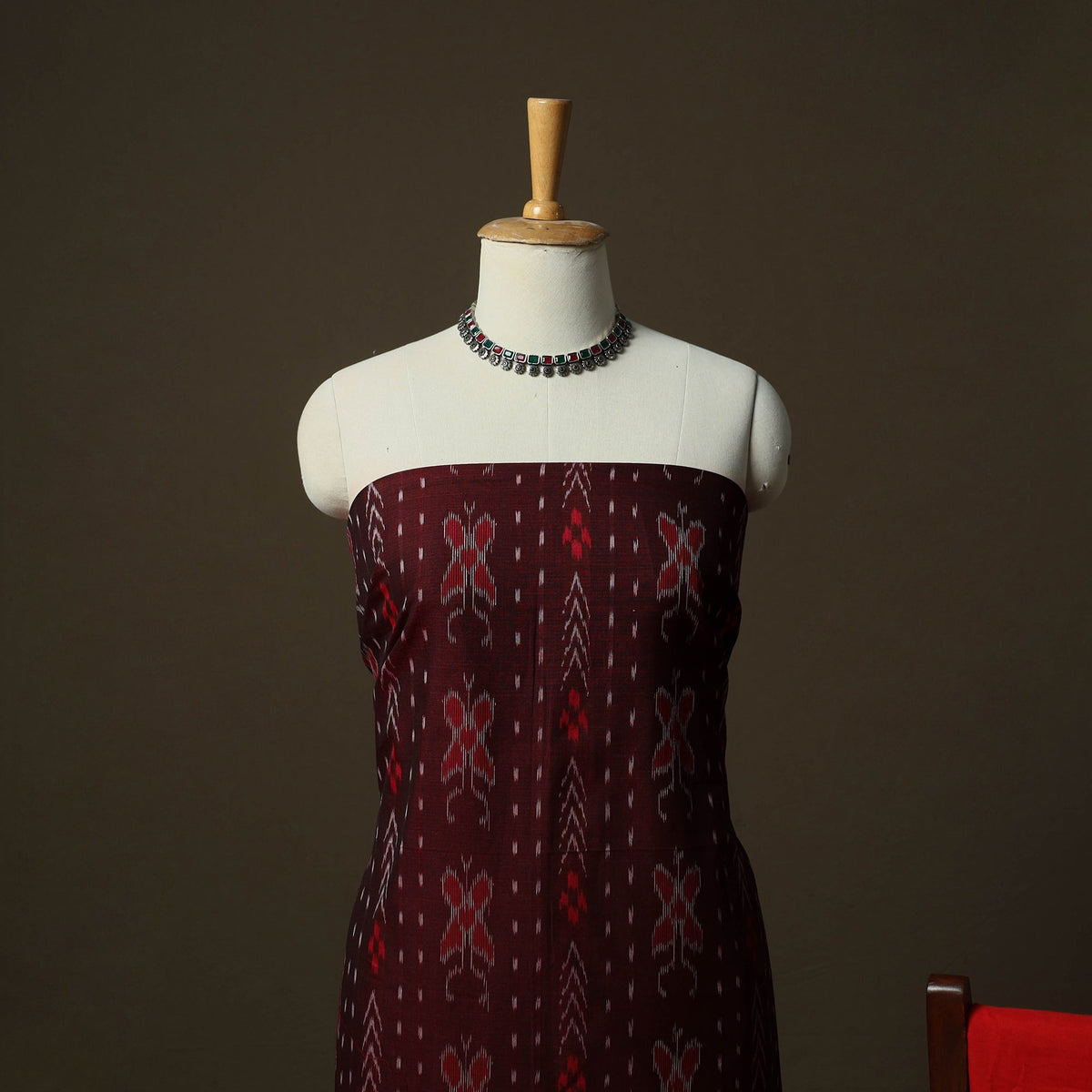 Sambalpuri ikat cotton 3pc unstitched dress material suit
