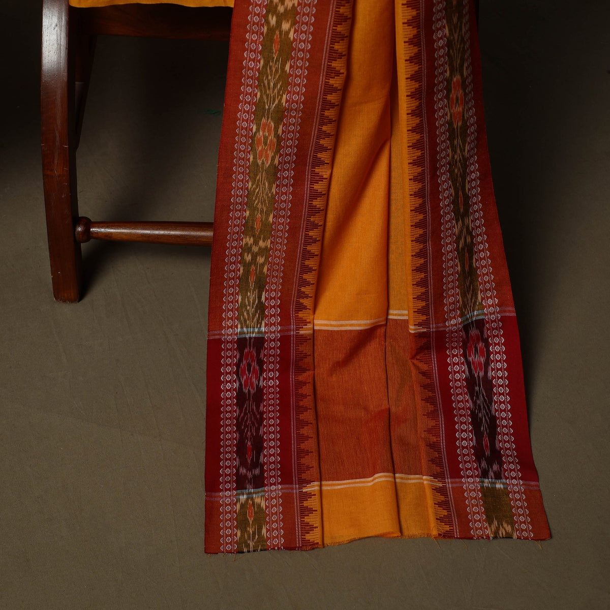 Sambalpuri ikat cotton 3pc unstitched dress material suit