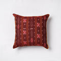 Buy Maroon Sambalpuri Ikat Cotton Cushion Cover