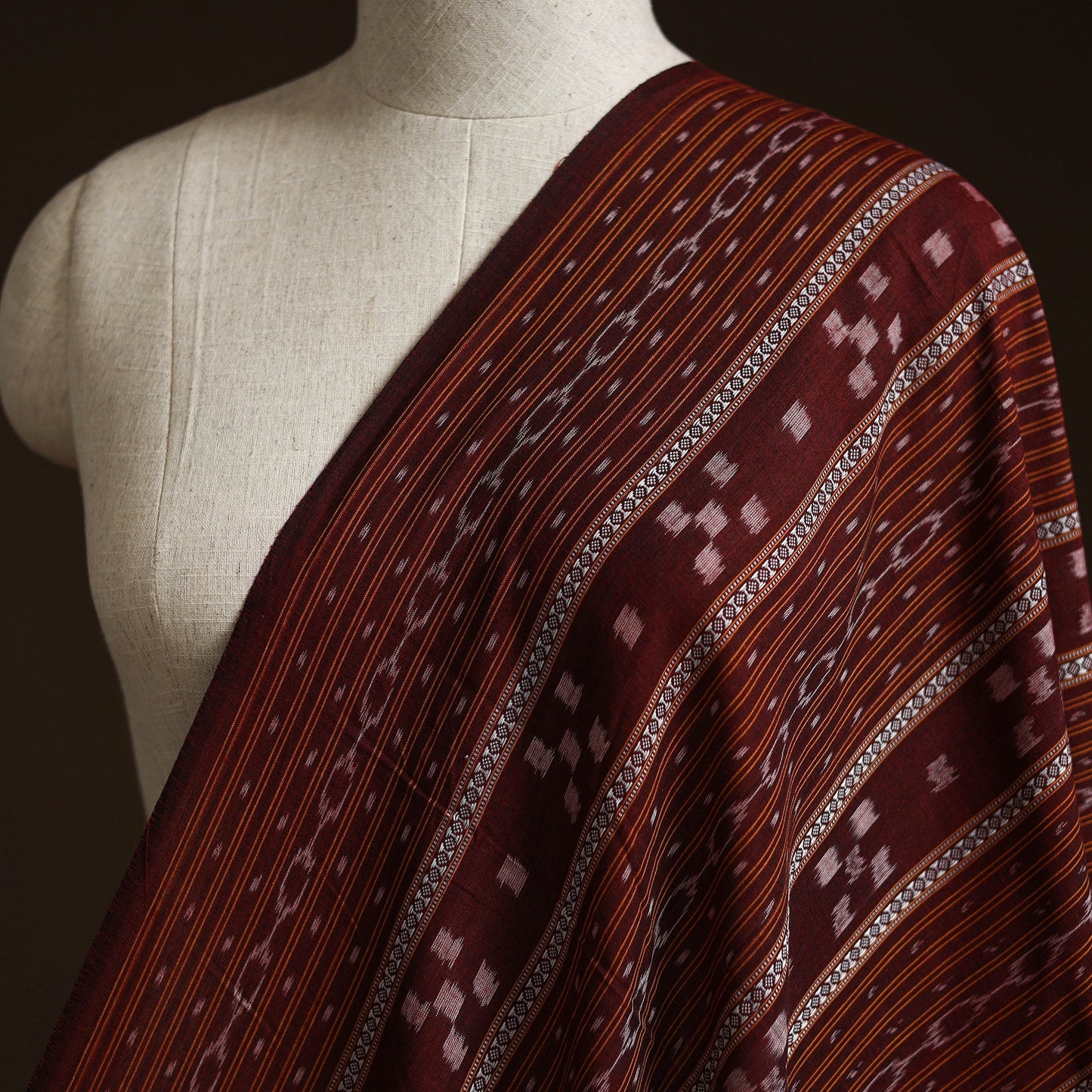 Sambalpuri ikat cotton fabric 10 - handcrafted