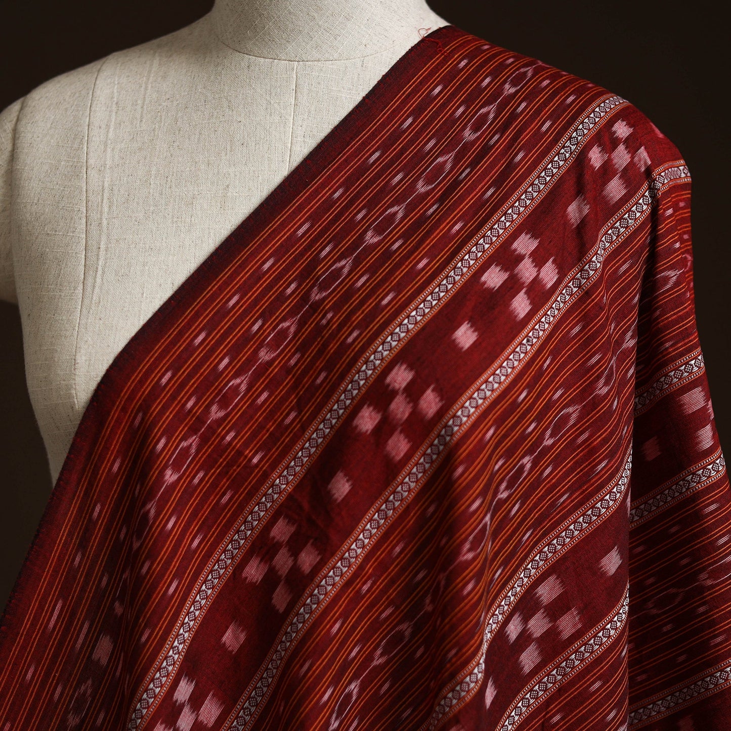 Sambalpuri ikat cotton fabric 15 - handcrafted