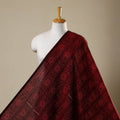 Maroon Sambalpuri Ikat Cotton Fabric