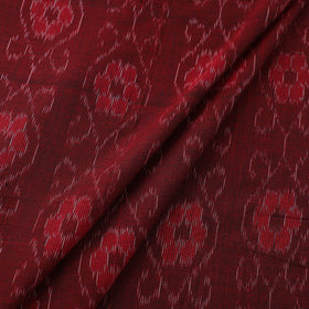 Maroon Sambalpuri Ikat Cotton Fabric