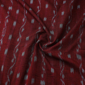 Maroon Sambalpuri Ikat Cotton Fabric