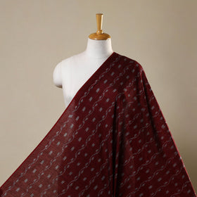 Maroon Sambalpuri Ikat Cotton Fabric