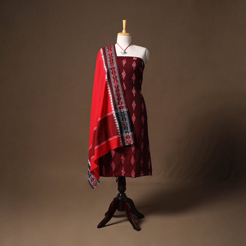 Sambalpuri ikat handloom cotton 2pc unstitched dress