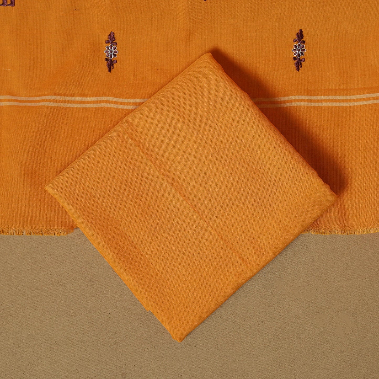 Maroon - sambalpuri ikat handloom cotton 3pc unstitched