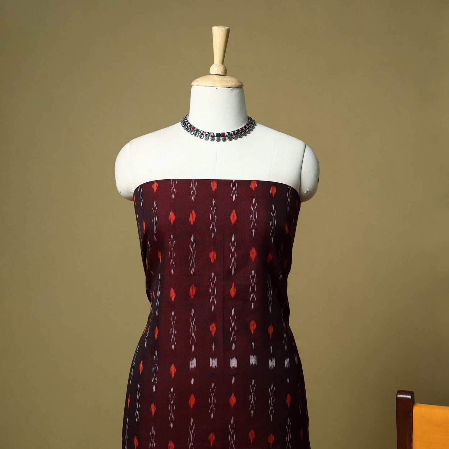 Sambalpuri ikat handloom cotton 3pc unstitched dress