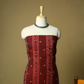 Sambalpuri ikat handloom embroidered cotton 3pc unstitched