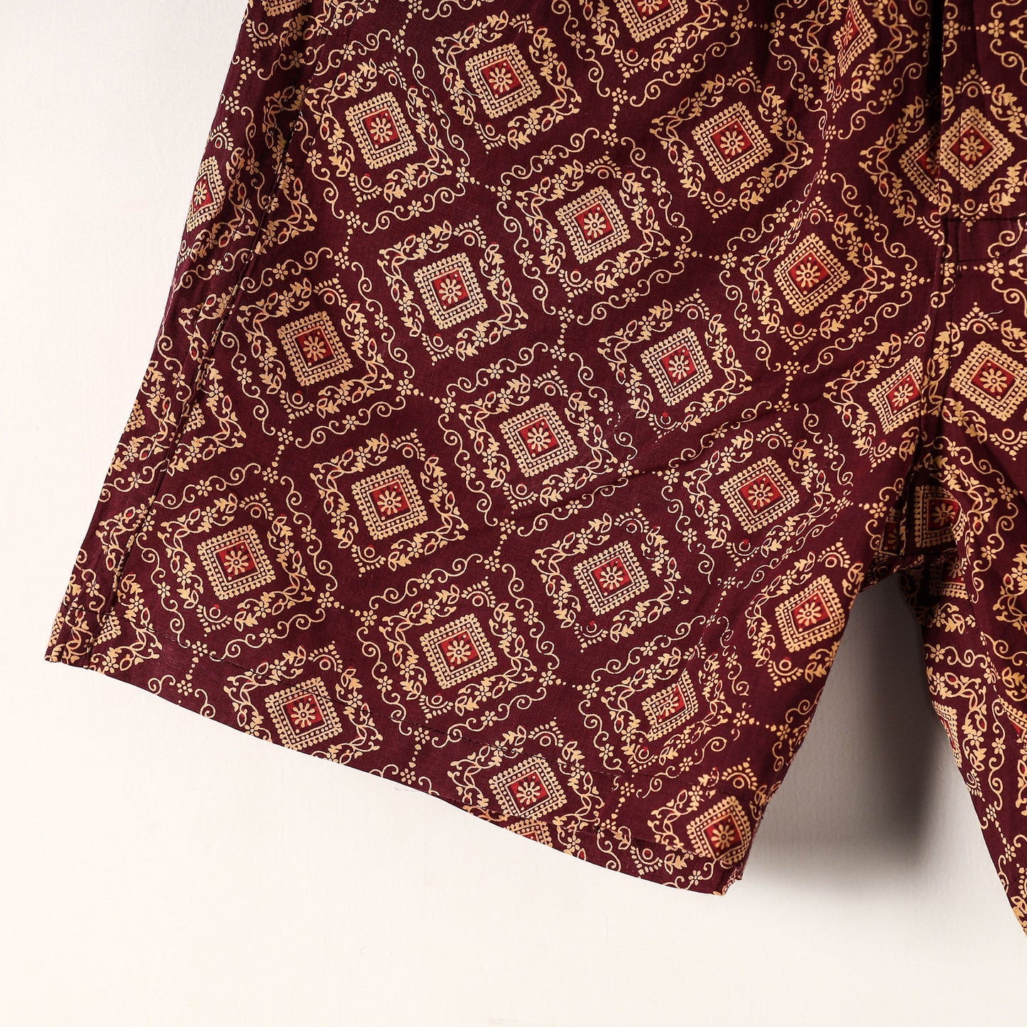  Sanganeri Block Printed Cotton Unisex Boxer/Shorts 