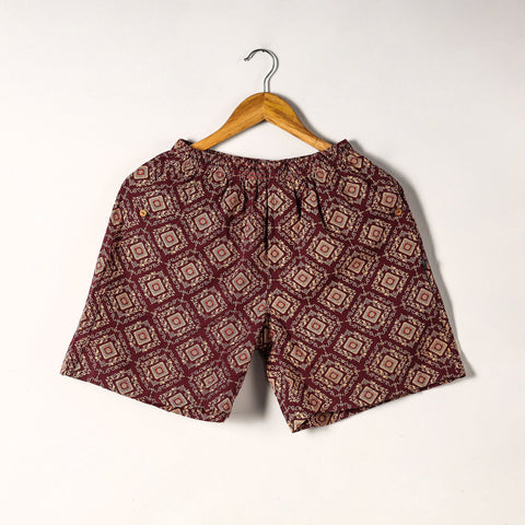  Sanganeri Block Printed Cotton Unisex Boxer/Shorts 