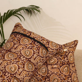 Maroon - set of 2 kalamkari hand pillow covers 35