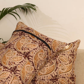Maroon - set of 2 kalamkari hand pillow covers 36