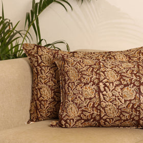 Maroon - set of 2 kalamkari hand pillow covers 48