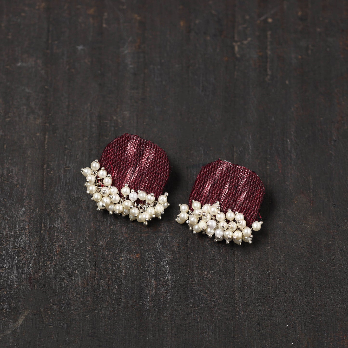 Buy Shifa Fabart Handmade Pearl Earrings