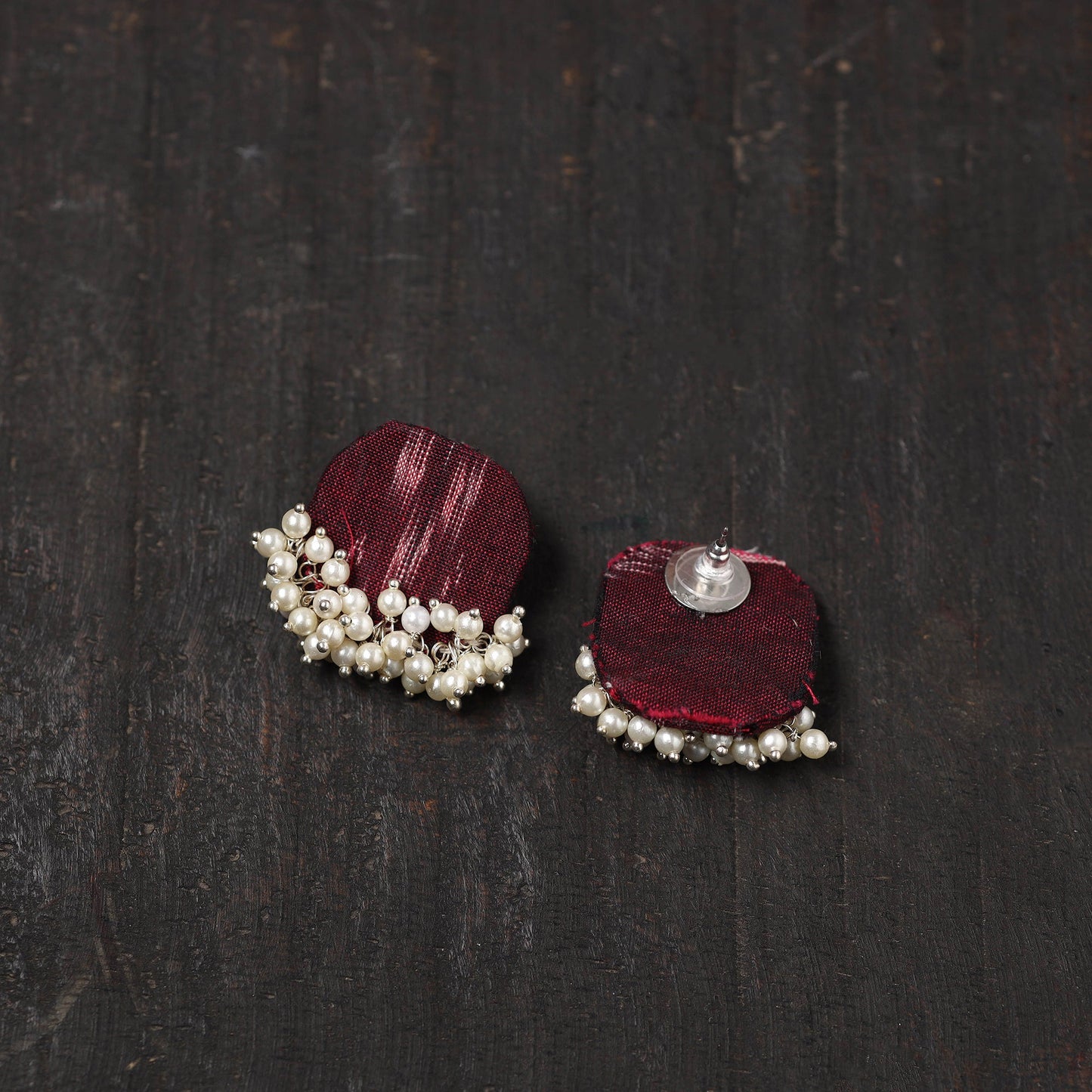 Buy Shifa Fabart Handmade Pearl Earrings