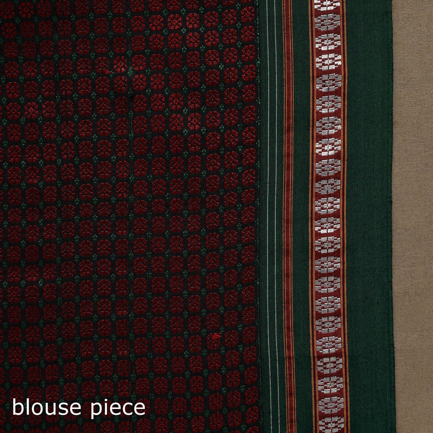 Silk cotton khun saree with chikki paras border 44