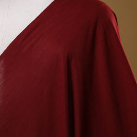 Maroon - slub cotton plain fabric 05 - handcrafted