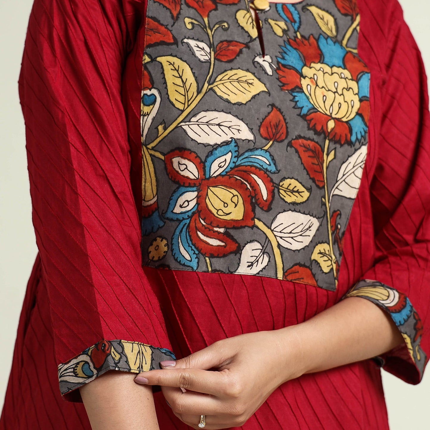 plain patchwork kurta 
