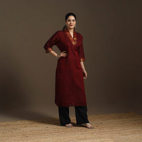 Straight cotton dharwad kurta 01 - handcrafted