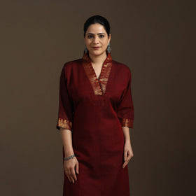 Straight cotton dharwad kurta 01 - handcrafted