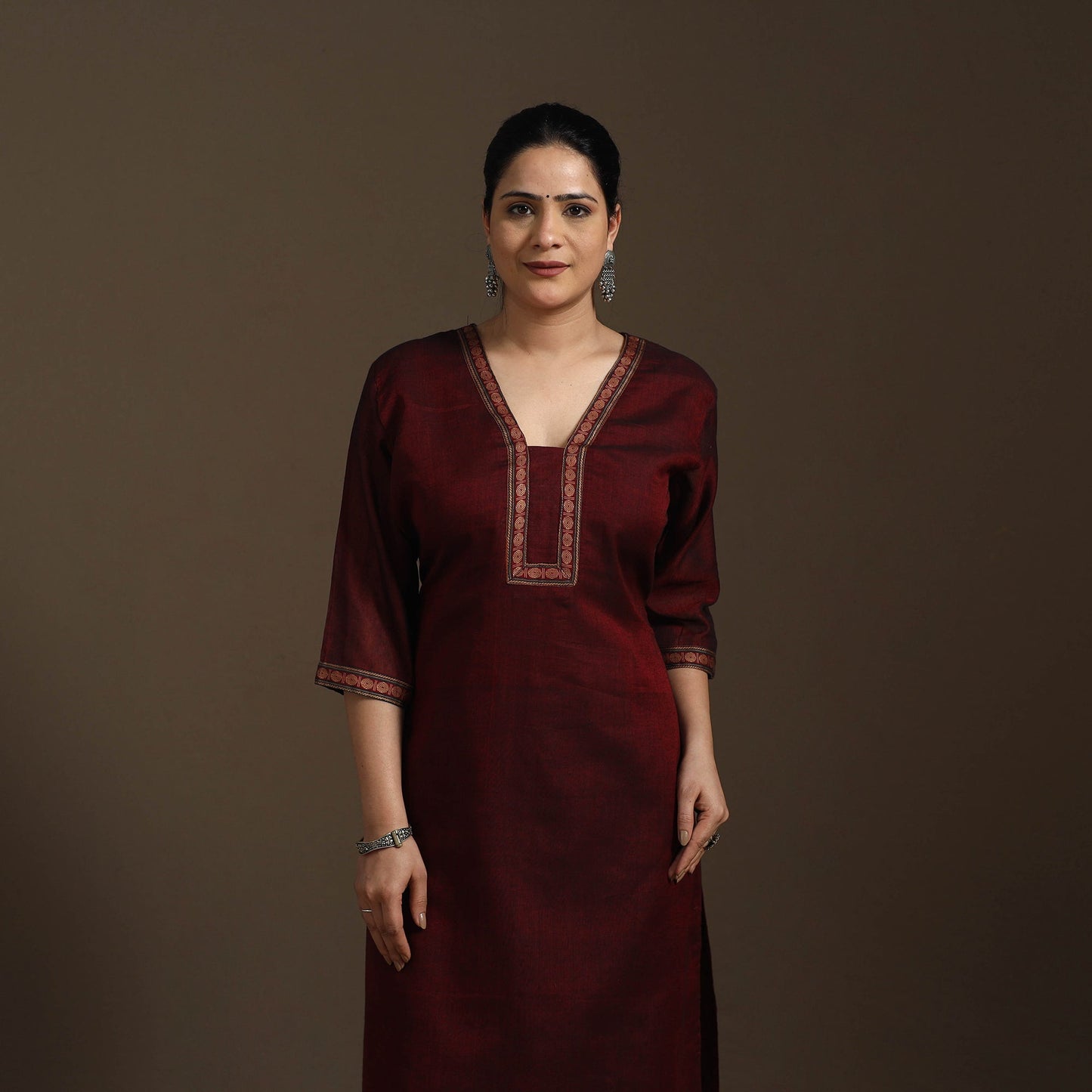 Straight cotton dharwad kurta 05 - handcrafted