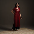 Straight cotton dharwad kurta for women 04 - handcrafted