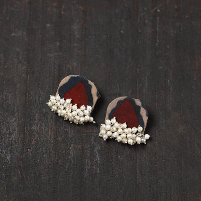 Buy Suhana Fabart Handmade Pearl Earrings