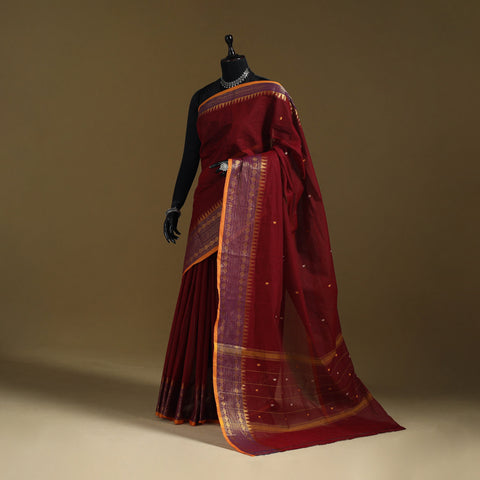 Thread buti cotton kanchipuram saree with border 30