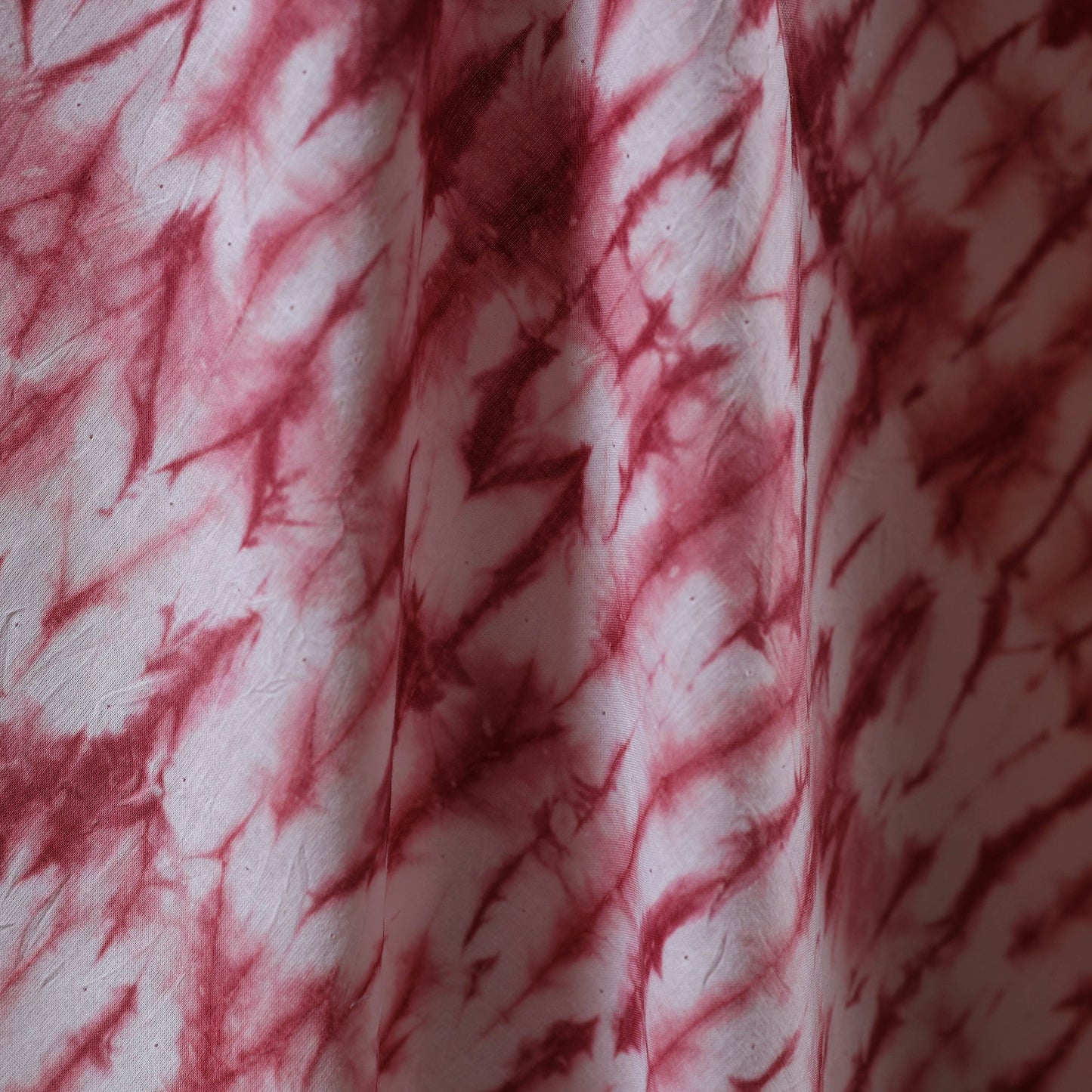Black - tie-dye cotton shibori fabric 01 - handcrafted