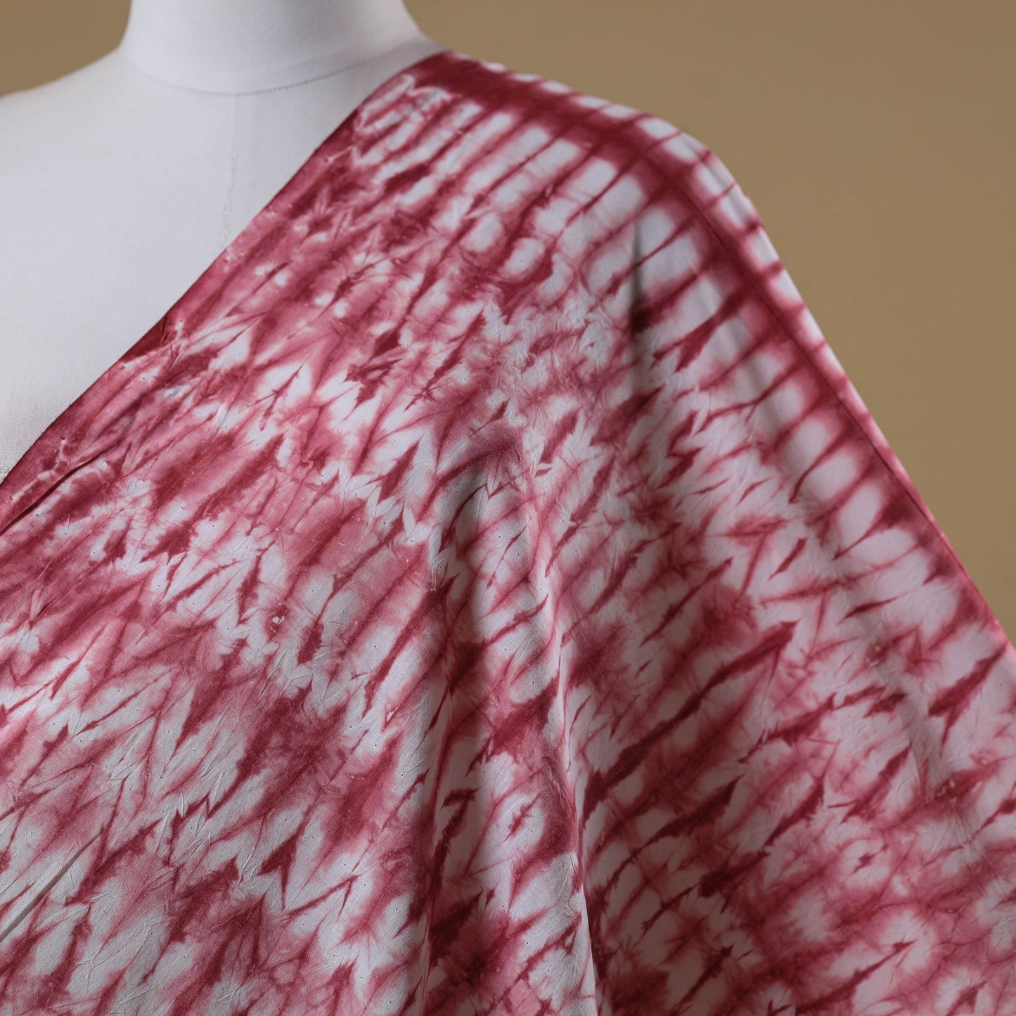 Black - tie-dye cotton shibori fabric 01 - handcrafted