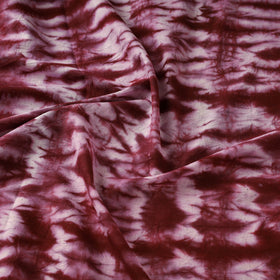 Buy Maroon Tie-Dye Cotton Shibori Fabric Online