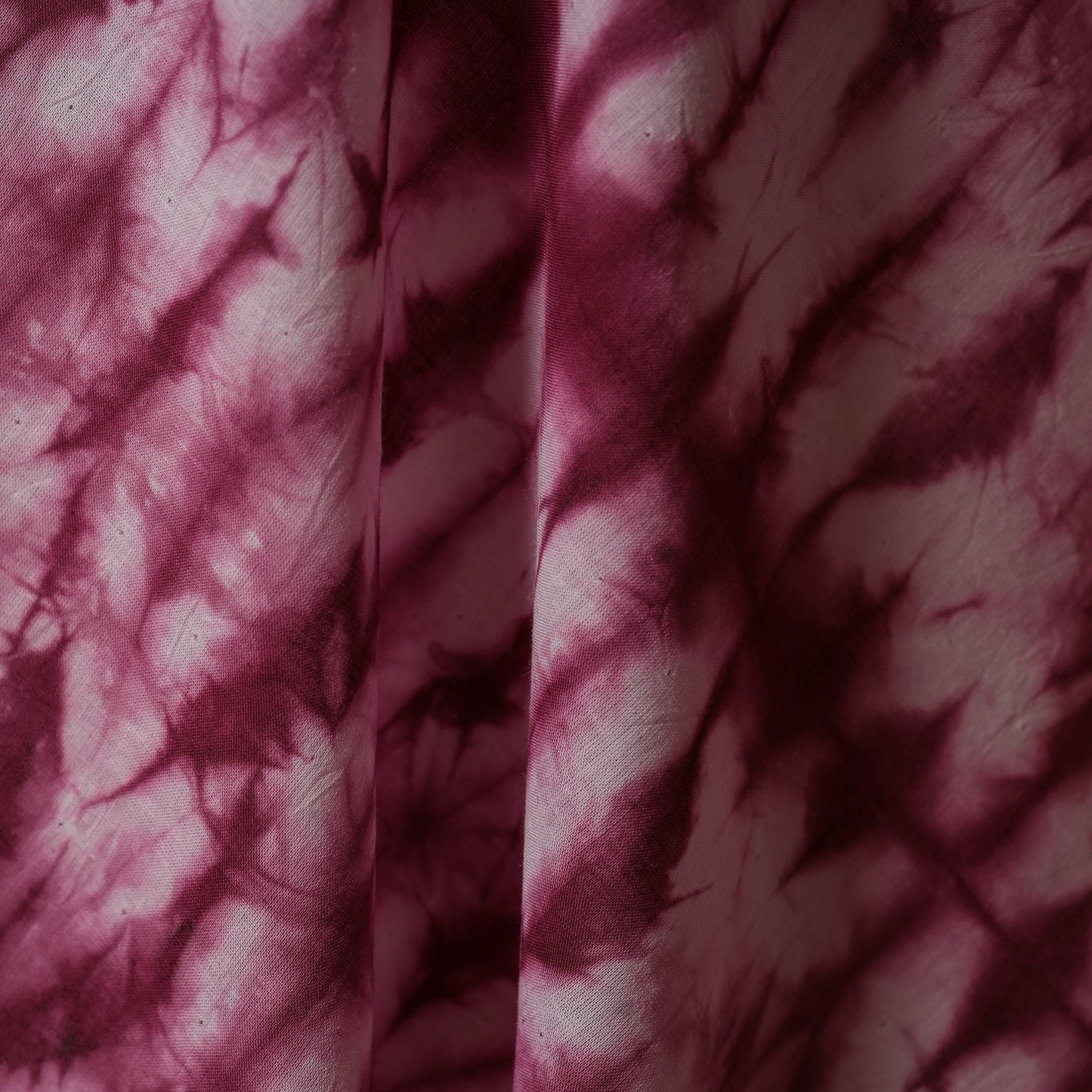 Black - tie-dye cotton shibori fabric 32 - handcrafted