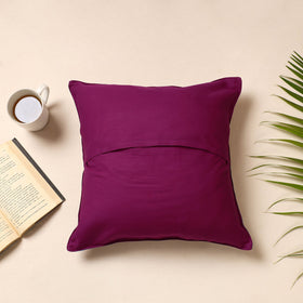 Maroon Traditional Pure Banarasi Silk Handwoven Zari Cushion Cover