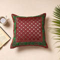 Maroon Traditional Pure Banarasi Silk Handwoven Zari Cushion Cover