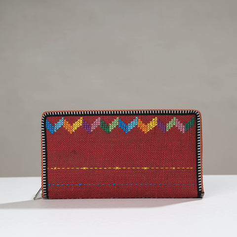  Tribal Hand Embroidered Jute Passport Cover Online at iTokri.com 