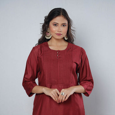  iTokri Casuals - Tussar Silk Long Kurta for Women