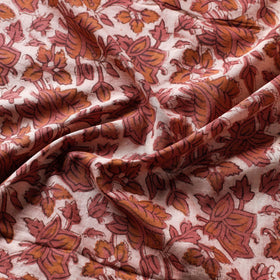 Maroon - Vanaspati Bagru Block Print Cotton Fabric