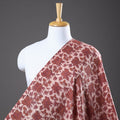 Maroon - Vanaspati Bagru Block Print Cotton Fabric