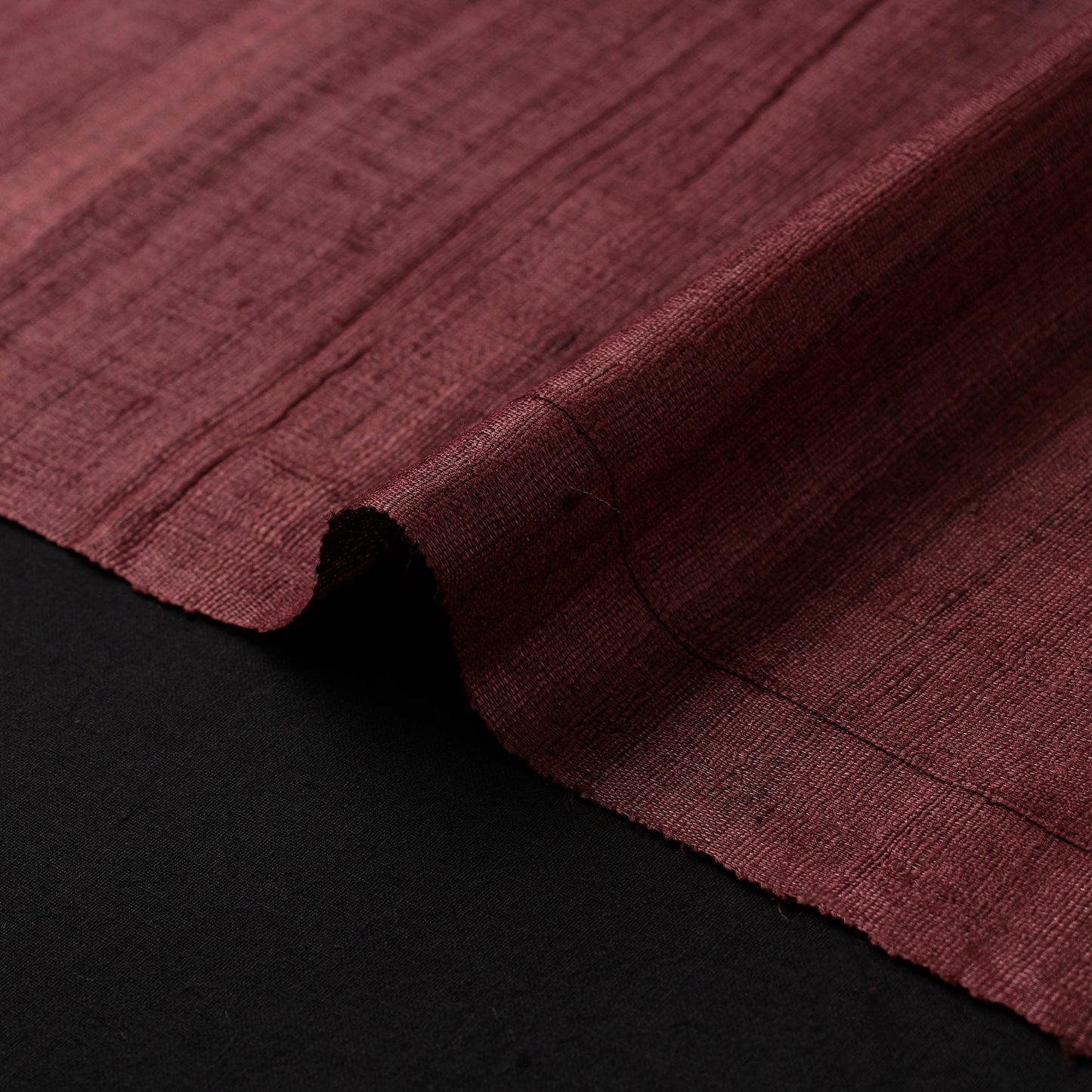 Maroon - vidarbha tussar x ghicha silk handloom fabric 05