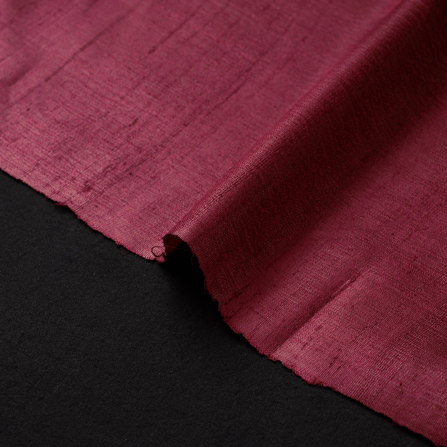 Maroon - vidarbha tussar x ghicha silk handloom fabric 16