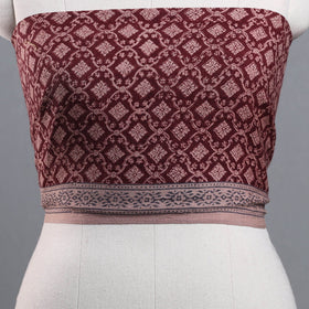 Buy Grey Block Print Woollen Bagh Blouse Piece 