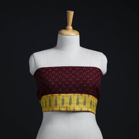 Buy Maroon Block Print Woollen Ajrakh Blouse Piece 