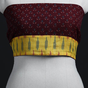 Buy Maroon Block Print Woollen Ajrakh Blouse Piece 