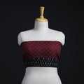 Maroon - woollen blouse piece 52 - handcrafted