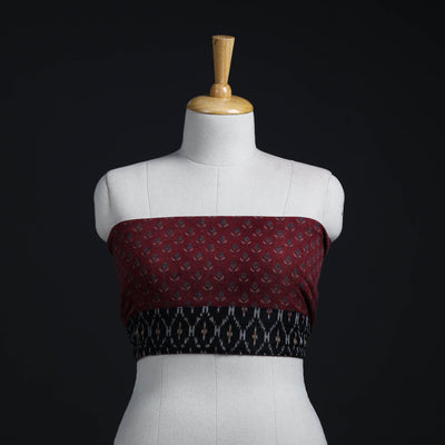 Maroon - woollen blouse piece 52 - handcrafted